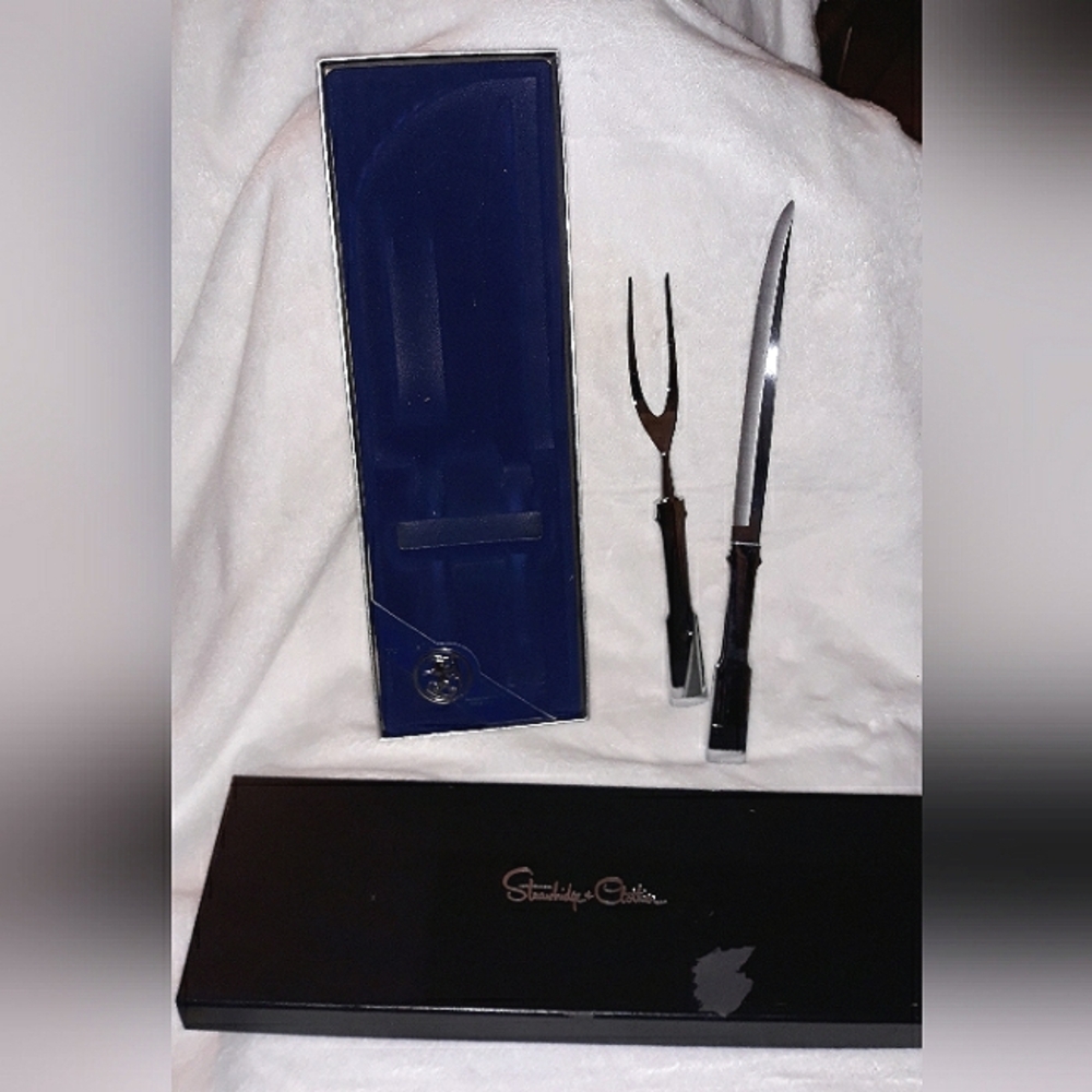 Towle Stainless Steel Carving Utensils (Fork & Knife) Vintage 2 Piece Set